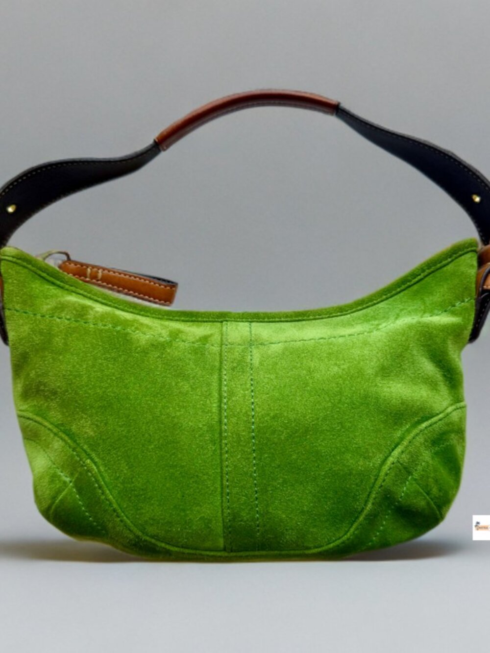 Coach Green Suede Mini Soho Hobo Shoulder Bag 5673